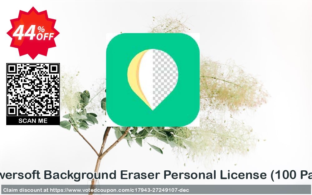 Apowersoft Background Eraser Personal Plan, 100 Pages  Coupon, discount Apowersoft Background Eraser Personal License (100 Pages) Stunning discount code 2024. Promotion: Stunning discount code of Apowersoft Background Eraser Personal License (100 Pages) 2024