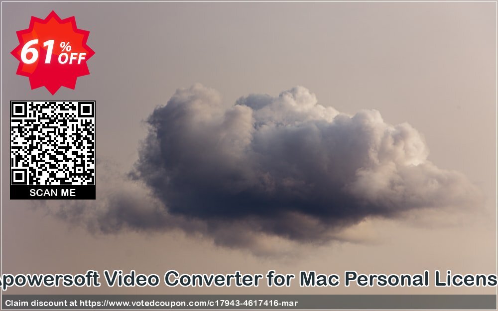 Apowersoft Video Converter for MAC Personal Plan Coupon Code Apr 2024, 61% OFF - VotedCoupon