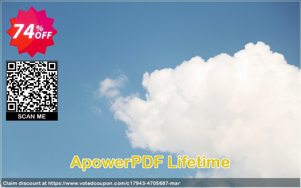 ApowerPDF Lifetime Coupon, discount ApowerPDF Personal License (Lifetime Subscription) impressive discount code 2024. Promotion: imposing deals code of ApowerPDF Personal License (Lifetime Subscription) 2024