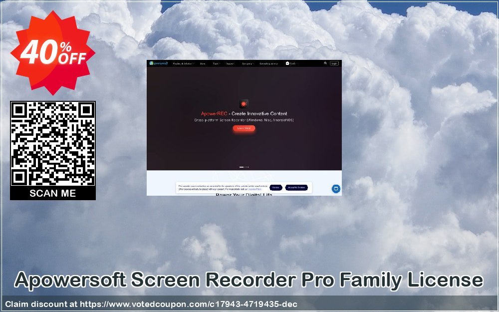 Apowersoft Screen Recorder Pro Family Plan Coupon, discount Apowersoft Screen Recorder Pro Family License (Lifetime) Awesome offer code 2024. Promotion: Awesome offer code of Apowersoft Screen Recorder Pro Family License (Lifetime) 2024