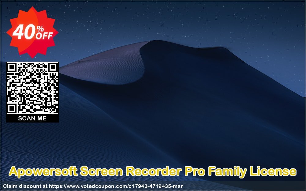 Apowersoft Screen Recorder Pro Family Plan Coupon Code Apr 2024, 40% OFF - VotedCoupon