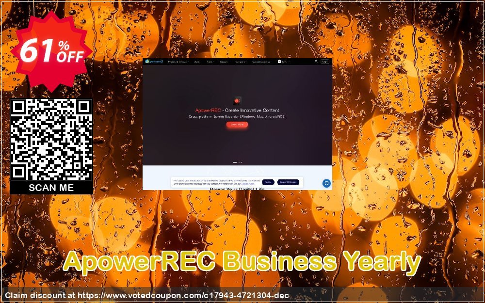 ApowerREC Business Yearly Coupon, discount ApowerREC Commercial License (Yearly Subscription) impressive discount code 2023. Promotion: imposing deals code of ApowerREC Commercial License (Yearly Subscription) 2023