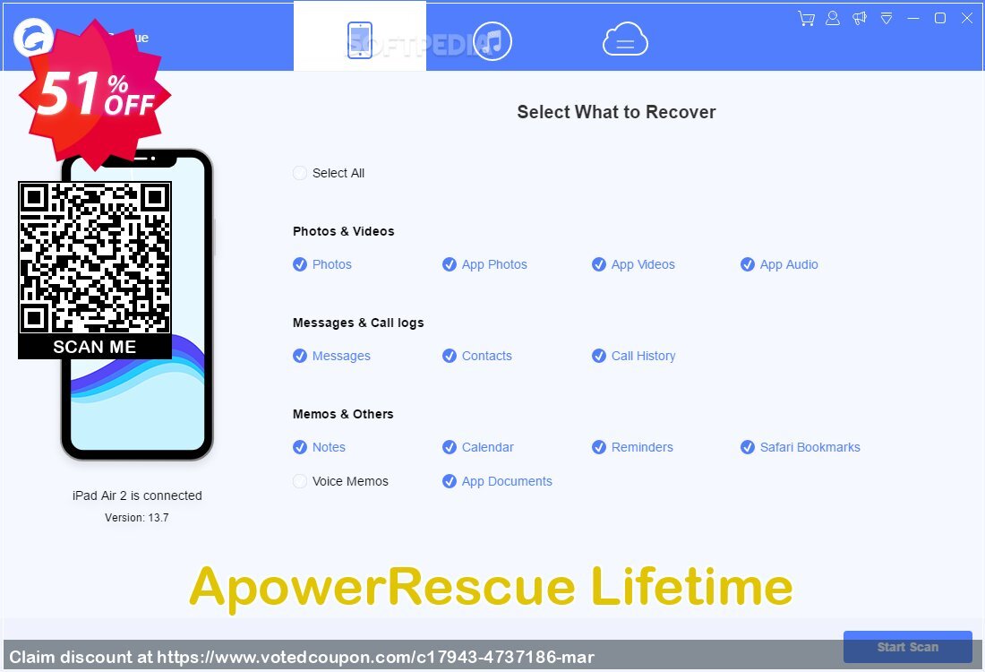 ApowerRescue Lifetime Coupon Code May 2024, 51% OFF - VotedCoupon