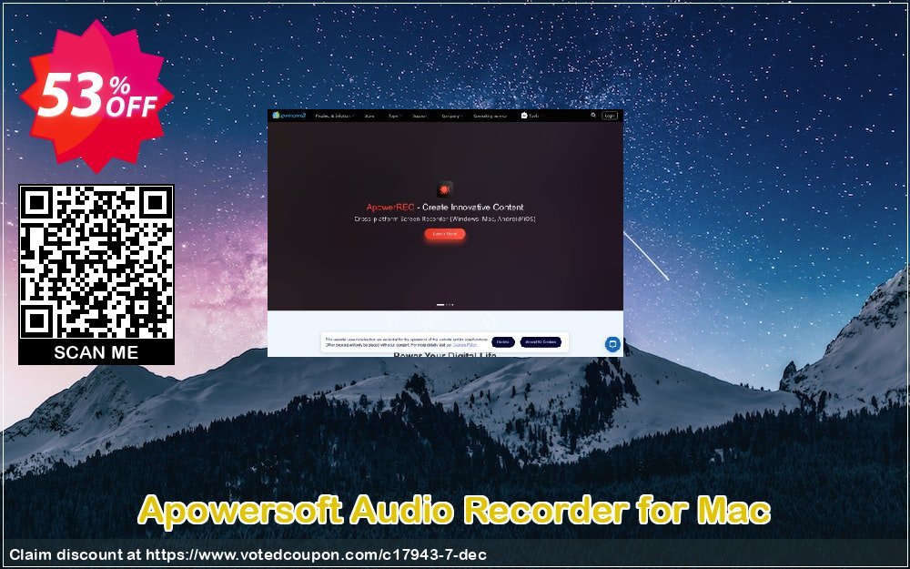 Apowersoft Audio Recorder for MAC Coupon, discount Apowersoft Audio Recorder for Mac Personal License big deals code 2024. Promotion: Apower soft (17943)