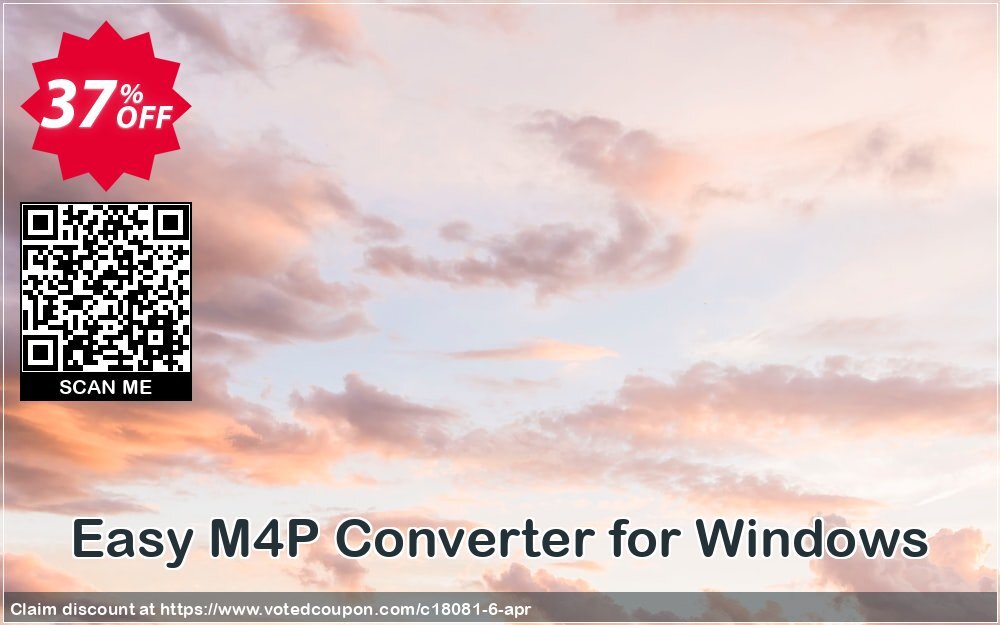 Easy M4P Converter for WINDOWS Coupon, discount Audio Converter Pro, M4P Converter, M4P to MP3 coupon (18081. Promotion: Easy M4P Converter discount (18081) Regnow: IVS-PAWG-PDII