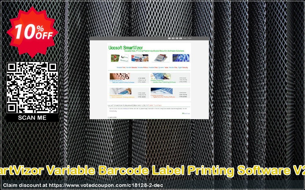 SmartVizor Variable Barcode Label Printing Software V22.0 Coupon, discount UCCSOFT coupon 18128. Promotion: Ucc Software coupon codes (18128)