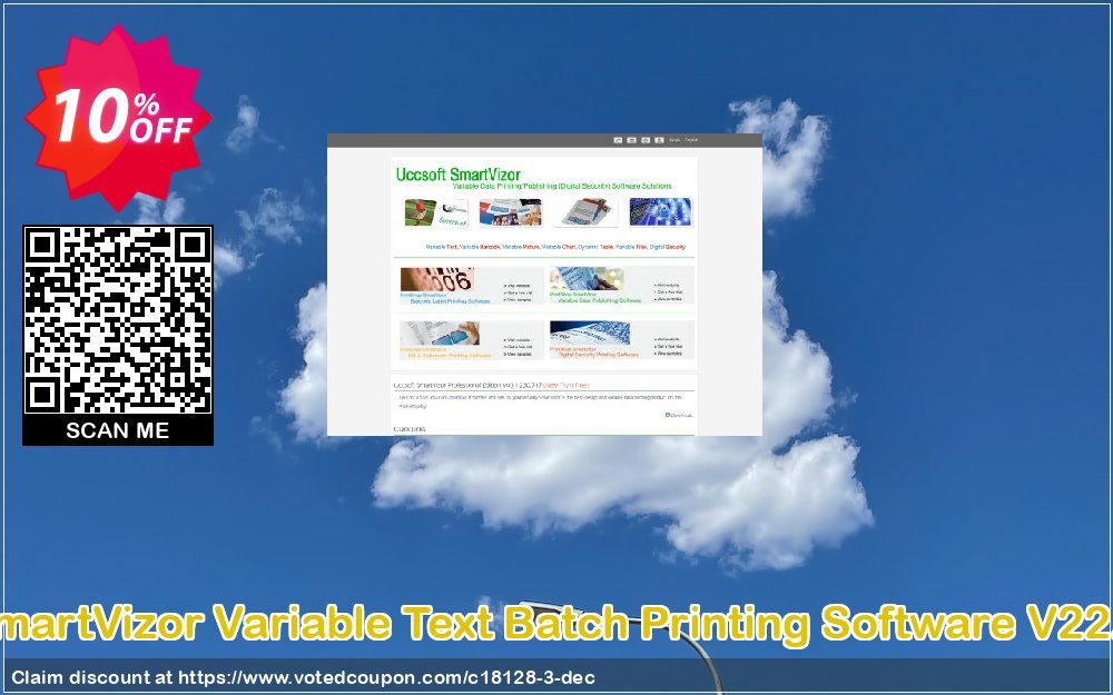 SmartVizor Variable Text Batch Printing Software V22.0 Coupon, discount UCCSOFT coupon 18128. Promotion: Ucc Software coupon codes (18128)