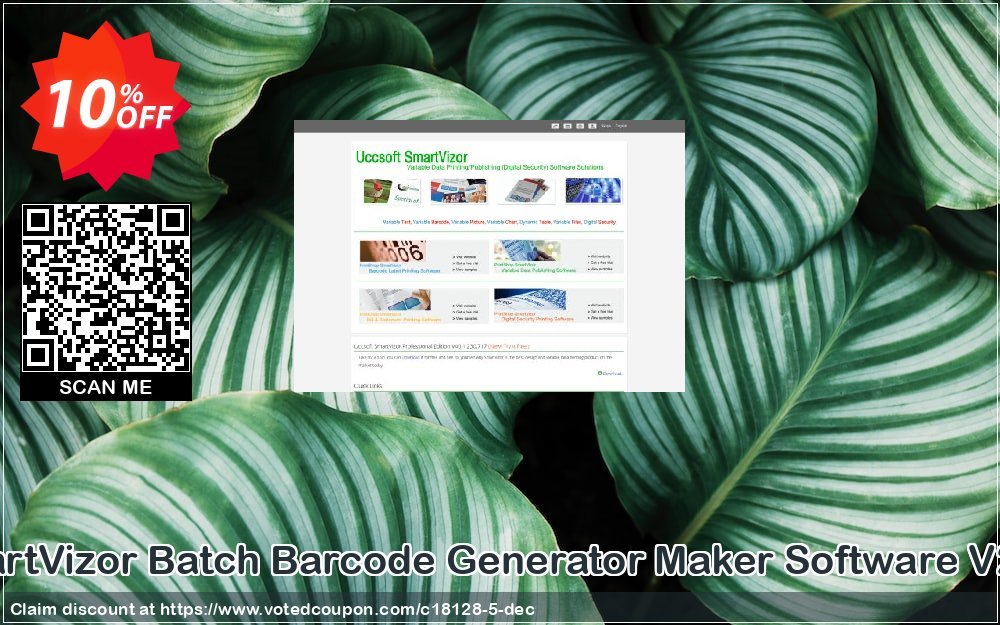 SmartVizor Batch Barcode Generator Maker Software V22.0 Coupon, discount UCCSOFT coupon 18128. Promotion: Ucc Software coupon codes (18128)