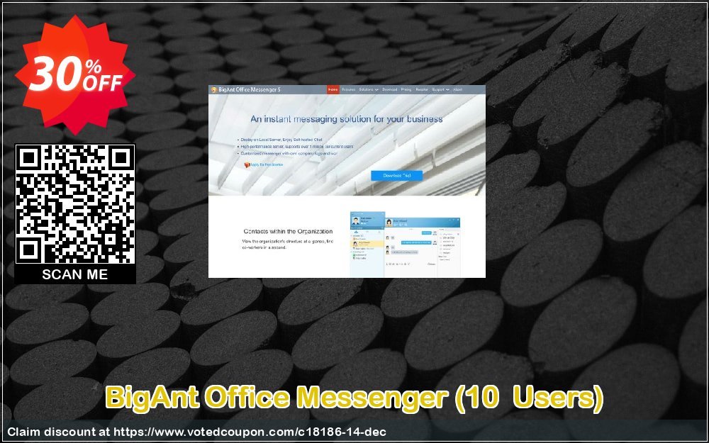 BigAnt Office Messenger, 10  Users  Coupon, discount up to 20 user license. Promotion: 