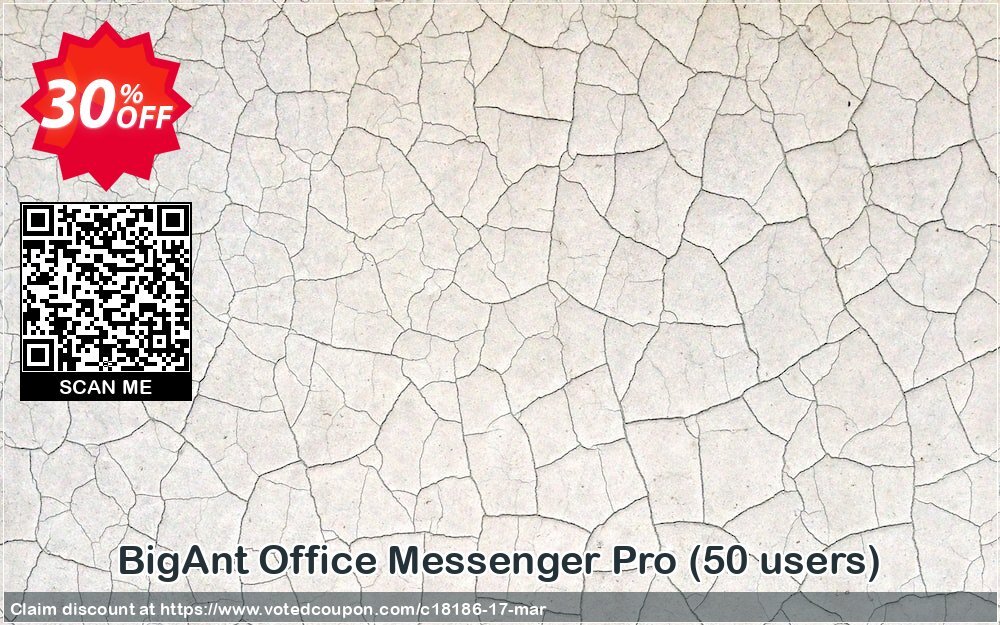 BigAnt Office Messenger Pro, 50 users  Coupon, discount up to 20 user license. Promotion: 