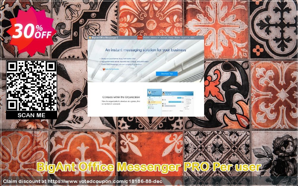 BigAnt Office Messenger PRO Per user Coupon, discount up to 20 user license. Promotion: 