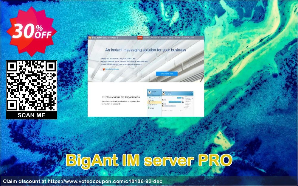 BigAnt IM server PRO Coupon, discount up to 20 user license. Promotion: 