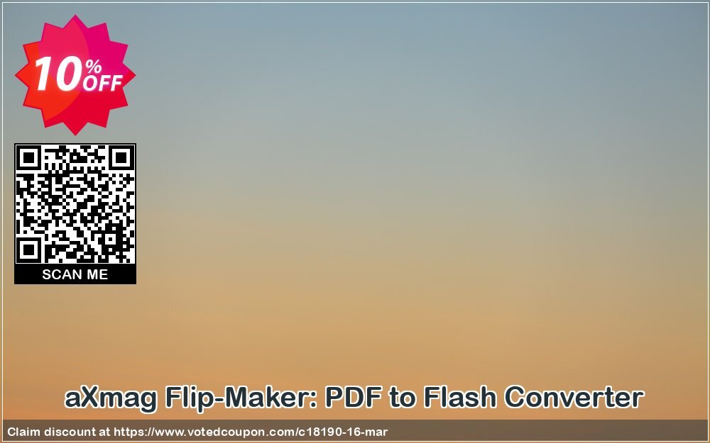 aXmag Flip-Maker: PDF to Flash Converter Coupon, discount 10% AXPDF Software LLC (18190). Promotion: Promo codes from AXPDF Software