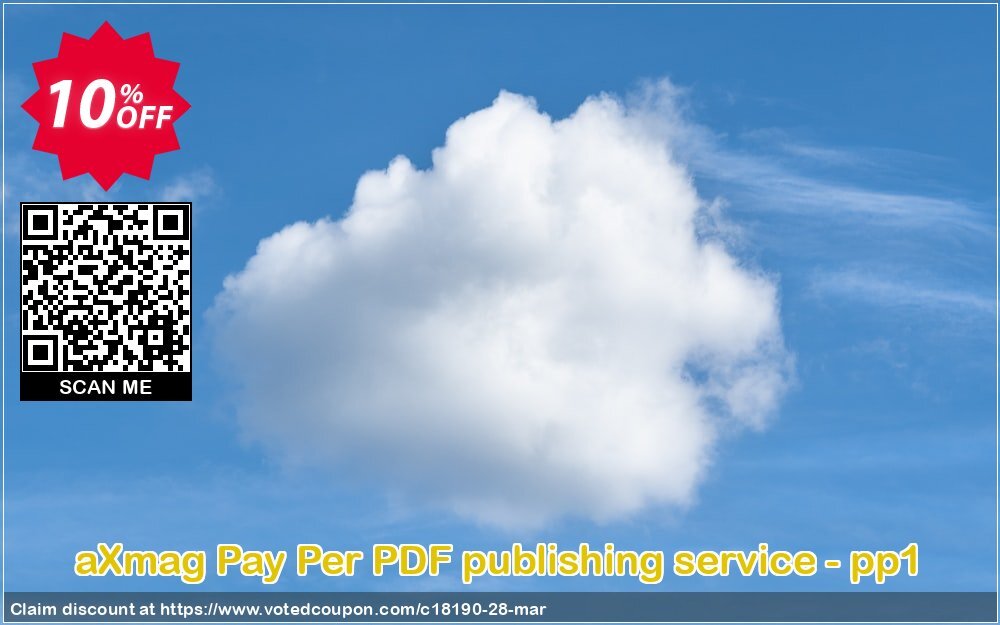 aXmag Pay Per PDF publishing service - pp1 Coupon, discount 10% AXPDF Software LLC (18190). Promotion: Promo codes from AXPDF Software