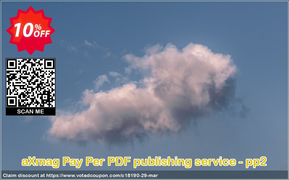 aXmag Pay Per PDF publishing service - pp2 Coupon, discount 10% AXPDF Software LLC (18190). Promotion: Promo codes from AXPDF Software