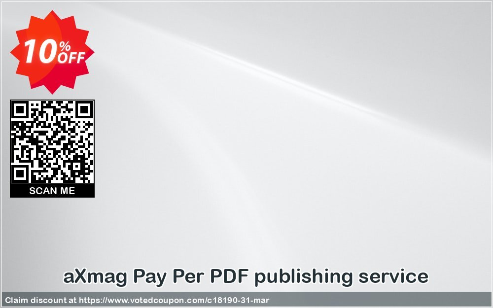 aXmag Pay Per PDF publishing service Coupon, discount 10% AXPDF Software LLC (18190). Promotion: Promo codes from AXPDF Software