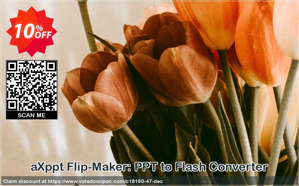 aXppt Flip-Maker: PPT to Flash Converter Coupon, discount 10% AXPDF Software LLC (18190). Promotion: Promo codes from AXPDF Software