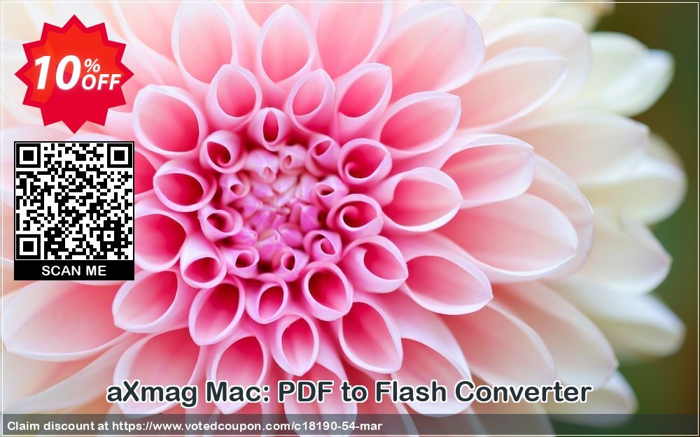 aXmag MAC: PDF to Flash Converter Coupon, discount 10% AXPDF Software LLC (18190). Promotion: Promo codes from AXPDF Software