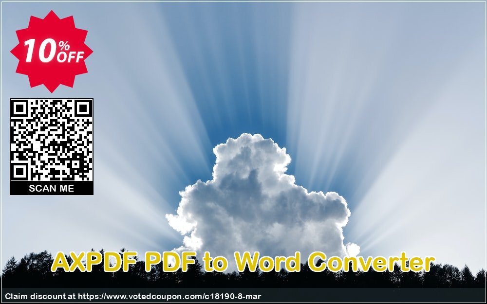 AXPDF PDF to Word Converter Coupon, discount 10% AXPDF Software LLC (18190). Promotion: Promo codes from AXPDF Software