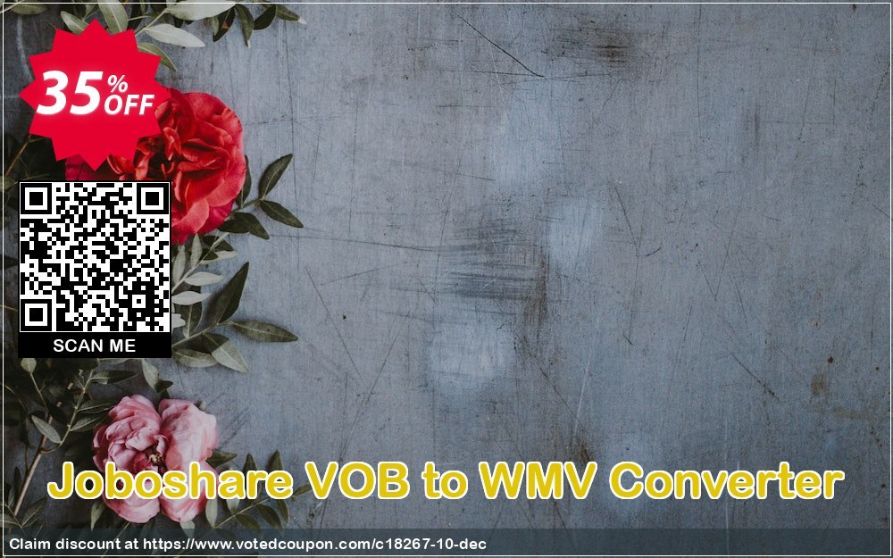 Joboshare VOB to WMV Converter Coupon, discount Joboshare coupon discount (18267). Promotion: discount coupon for all