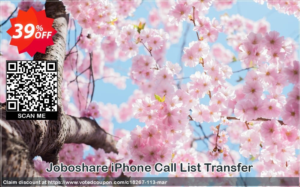 Joboshare iPhone Call List Transfer Coupon, discount Joboshare coupon discount (18267). Promotion: discount coupon for all