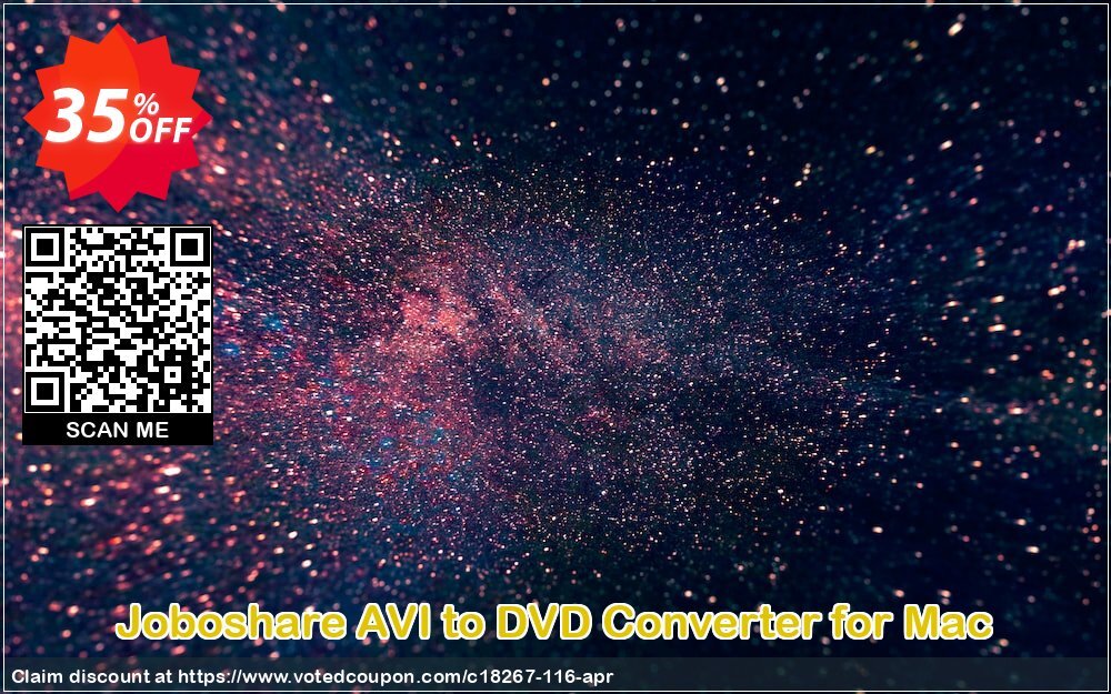 Joboshare AVI to DVD Converter for MAC Coupon, discount Joboshare coupon discount (18267). Promotion: discount coupon for all