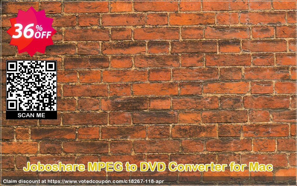 Joboshare MPEG to DVD Converter for MAC Coupon, discount Joboshare coupon discount (18267). Promotion: discount coupon for all