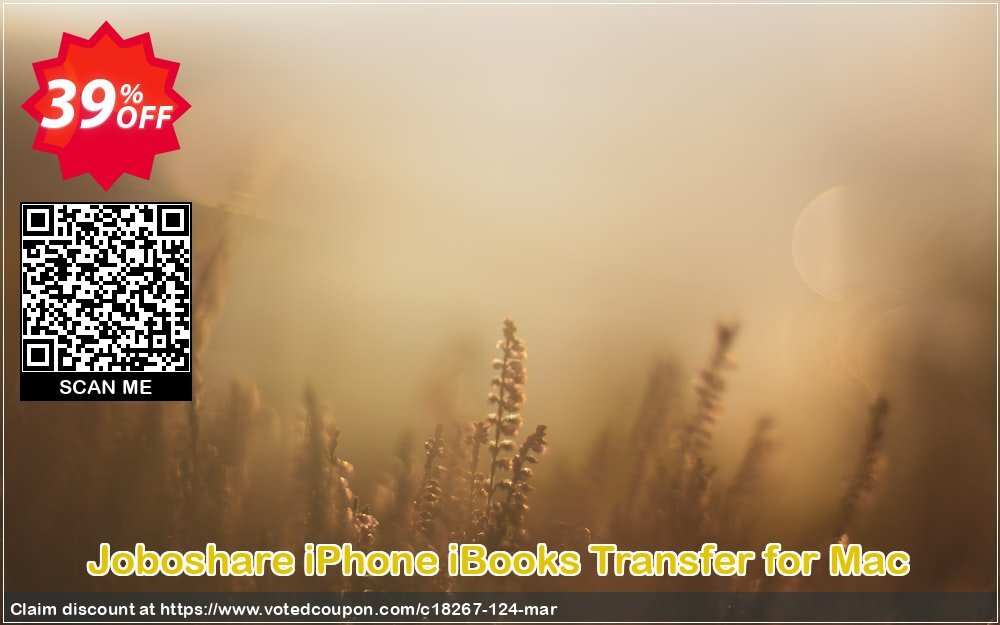 Joboshare iPhone iBooks Transfer for MAC Coupon, discount Joboshare coupon discount (18267). Promotion: discount coupon for all