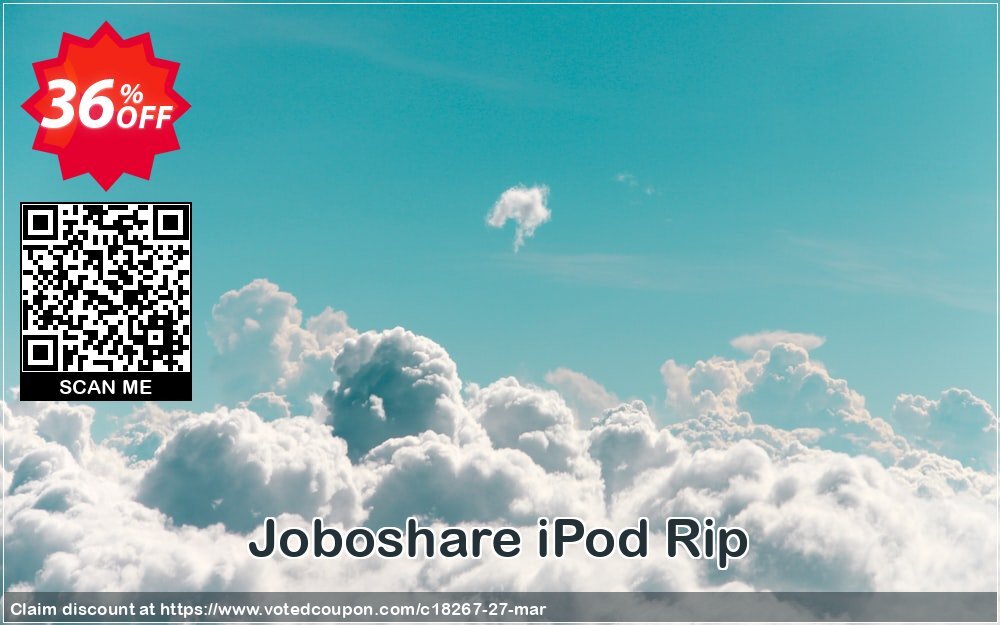 Joboshare iPod Rip Coupon, discount Joboshare coupon discount (18267). Promotion: discount coupon for all