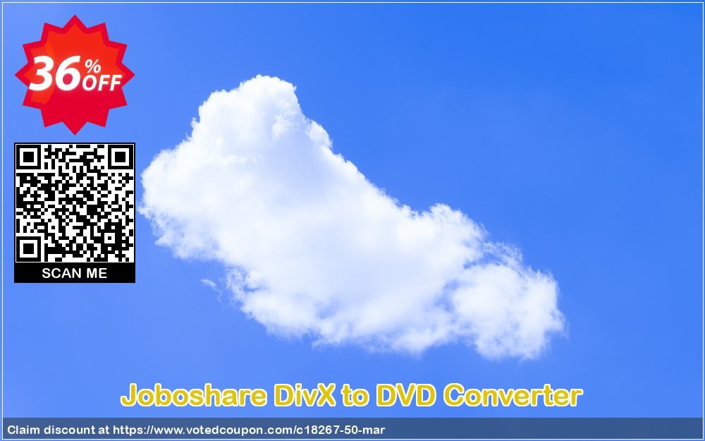 Joboshare DivX to DVD Converter Coupon, discount Joboshare coupon discount (18267). Promotion: discount coupon for all