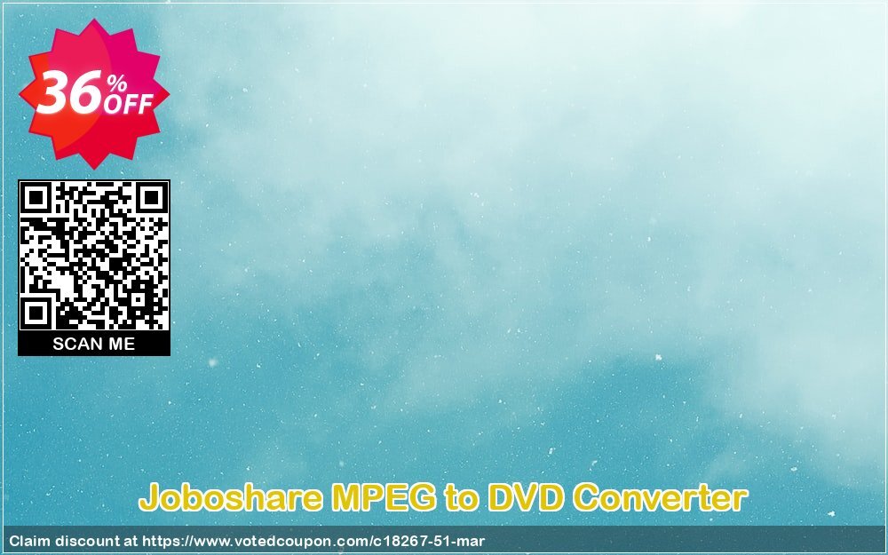 Joboshare MPEG to DVD Converter Coupon, discount Joboshare coupon discount (18267). Promotion: discount coupon for all