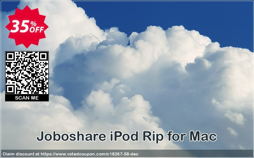 Joboshare iPod Rip for MAC Coupon, discount Joboshare coupon discount (18267). Promotion: discount coupon for all