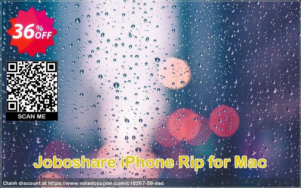 Joboshare iPhone Rip for MAC Coupon, discount Joboshare coupon discount (18267). Promotion: discount coupon for all