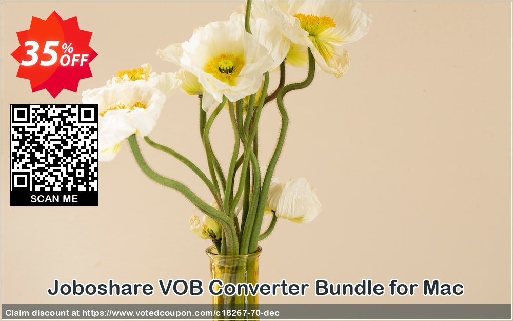 Joboshare VOB Converter Bundle for MAC Coupon, discount Joboshare coupon discount (18267). Promotion: discount coupon for all