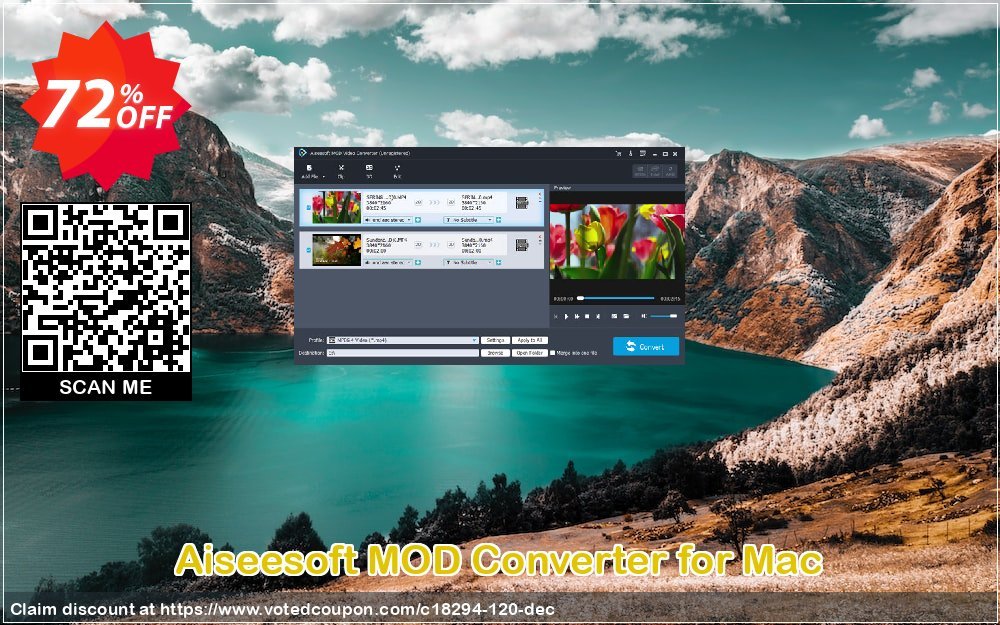 Aiseesoft MOD Converter for MAC Coupon, discount 50% Aiseesoft. Promotion: 50% Off for All Products of Aiseesoft