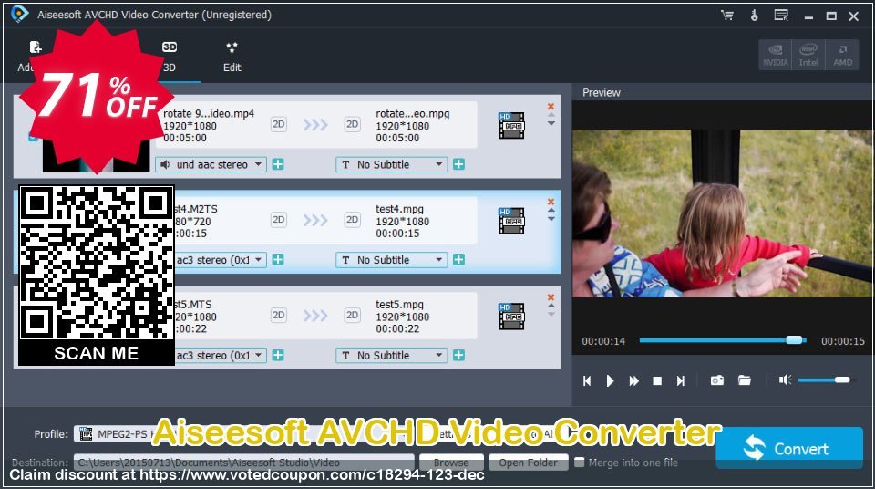 Aiseesoft AVCHD Video Converter Coupon Code Apr 2024, 71% OFF - VotedCoupon