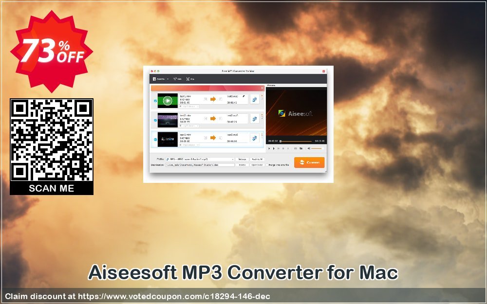 Aiseesoft MP3 Converter for MAC Coupon Code Apr 2024, 73% OFF - VotedCoupon