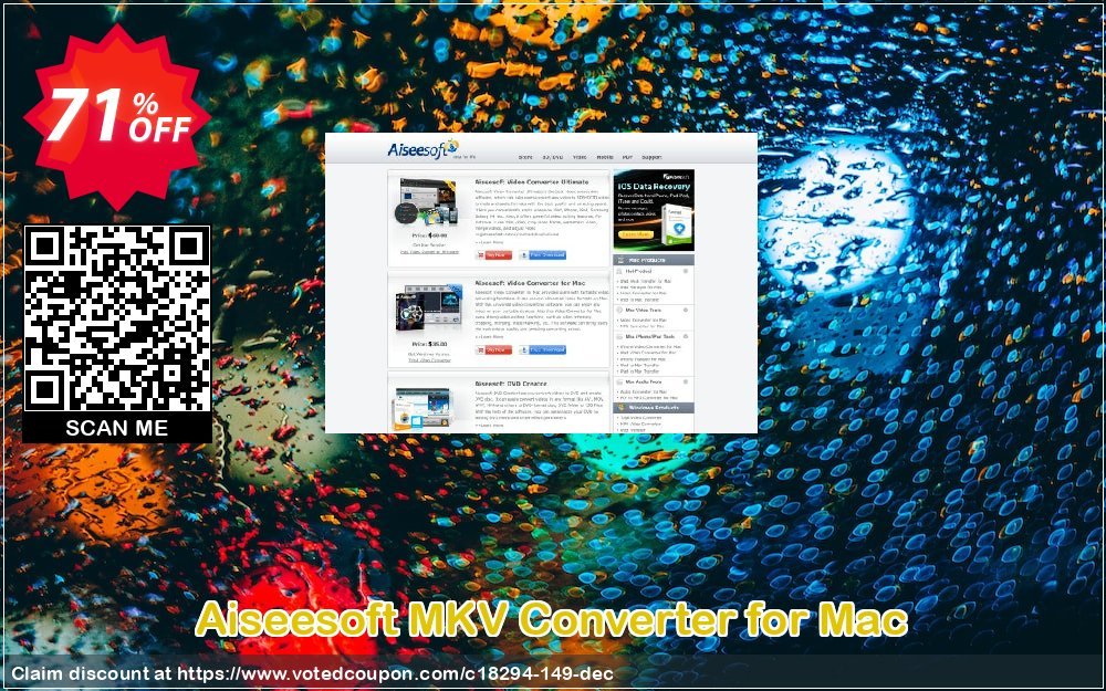 Aiseesoft MKV Converter for MAC Coupon, discount 40% Aiseesoft. Promotion: 40% Off for All Products of Aiseesoft