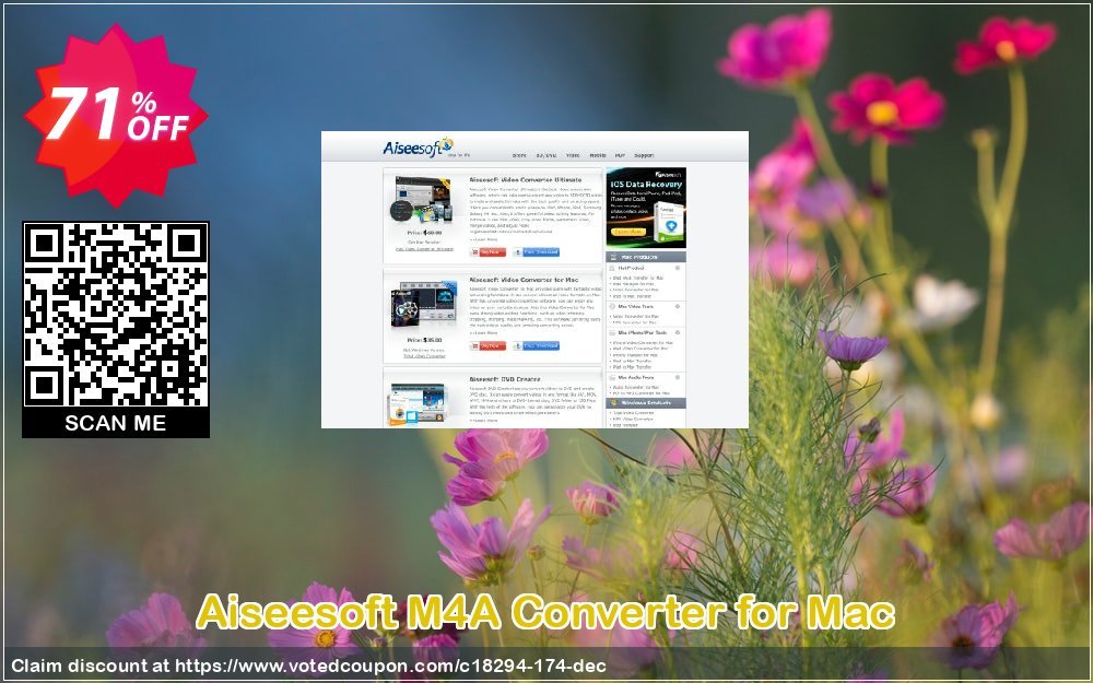 Aiseesoft M4A Converter for MAC Coupon, discount Aiseesoft M4A Converter for Mac imposing promotions code 2024. Promotion: 40% Off for All Products of Aiseesoft