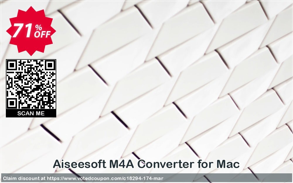 Aiseesoft M4A Converter for MAC Coupon, discount Aiseesoft M4A Converter for Mac imposing promotions code 2024. Promotion: 40% Off for All Products of Aiseesoft