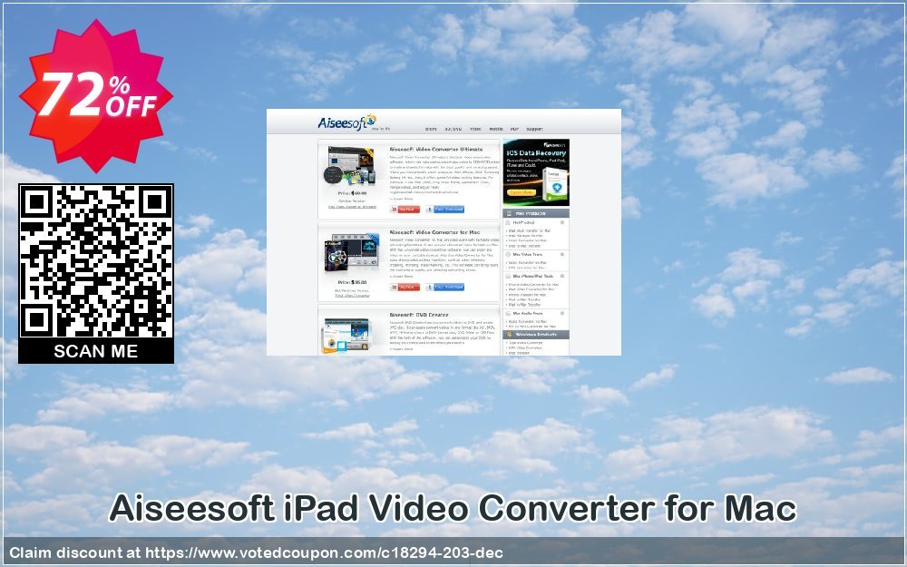 Aiseesoft iPad Video Converter for MAC Coupon, discount 40% Aiseesoft. Promotion: 40% Off for All Products of Aiseesoft