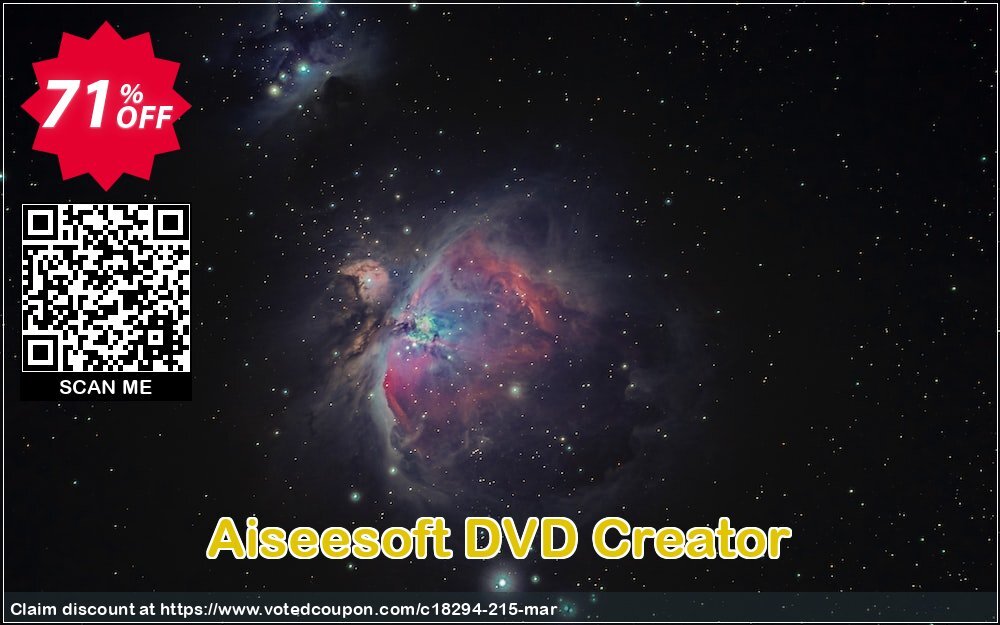 Aiseesoft DVD Creator Coupon, discount Aiseesoft DVD Creator stirring offer code 2024. Promotion: 40% Off for All Products of Aiseesoft