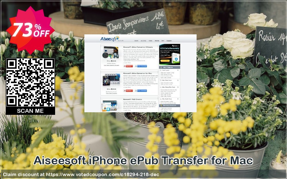 Aiseesoft iPhone ePub Transfer for MAC Coupon, discount 40% Aiseesoft. Promotion: 