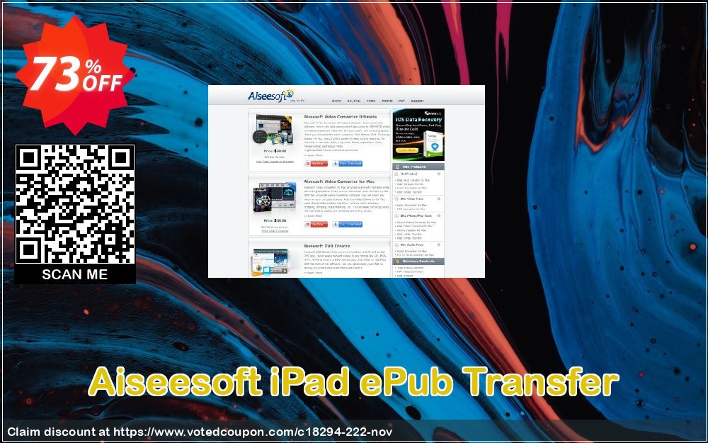 Aiseesoft iPad ePub Transfer Coupon Code Apr 2024, 73% OFF - VotedCoupon