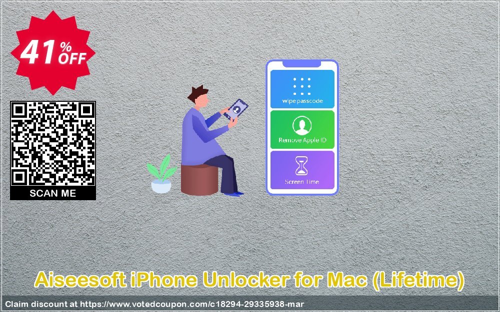 Aiseesoft iPhone Unlocker for MAC, Lifetime  Coupon, discount Aiseesoft iPhone Unlocker for Mac - Lifetime/6 iOS Devices Best discounts code 2024. Promotion: Best discounts code of Aiseesoft iPhone Unlocker for Mac - Lifetime/6 iOS Devices 2024