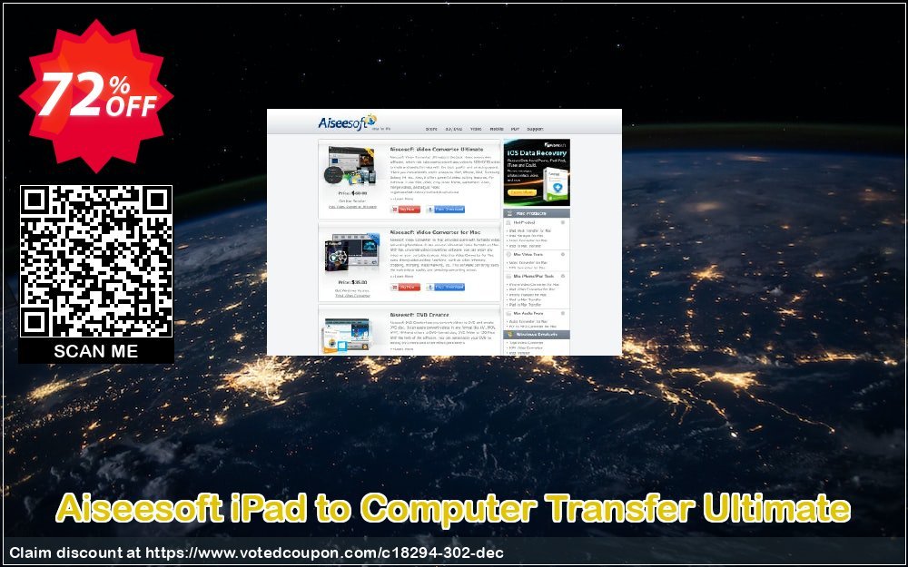 Aiseesoft iPad to Computer Transfer Ultimate Coupon, discount 40% Aiseesoft. Promotion: 