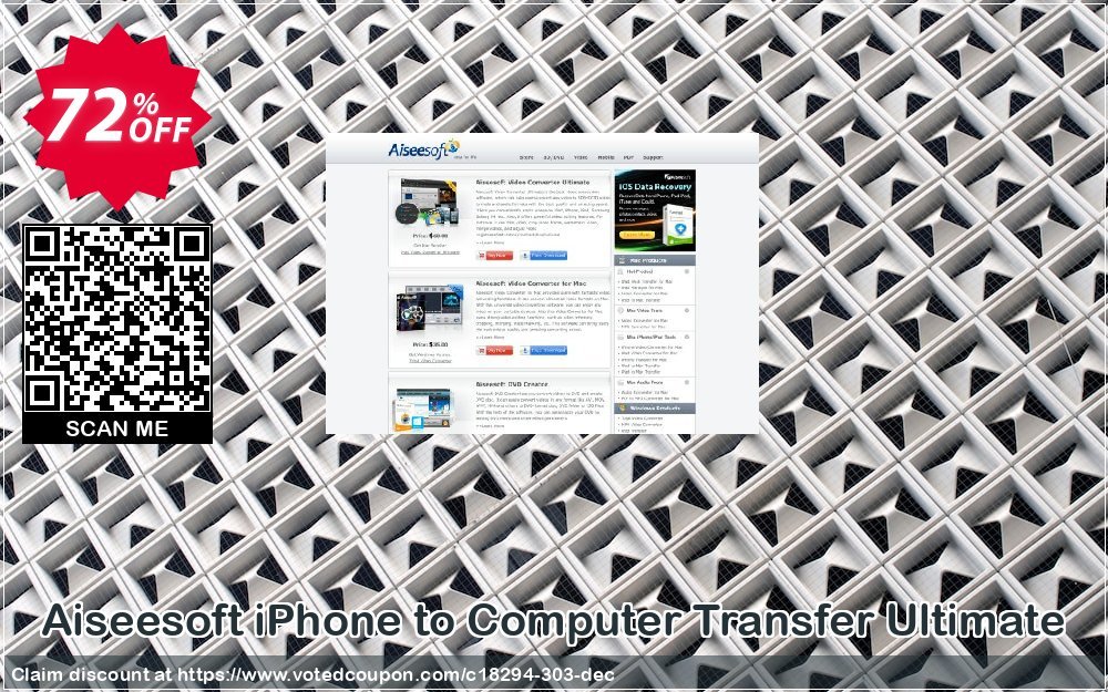 Aiseesoft iPhone to Computer Transfer Ultimate Coupon, discount 40% Aiseesoft. Promotion: 