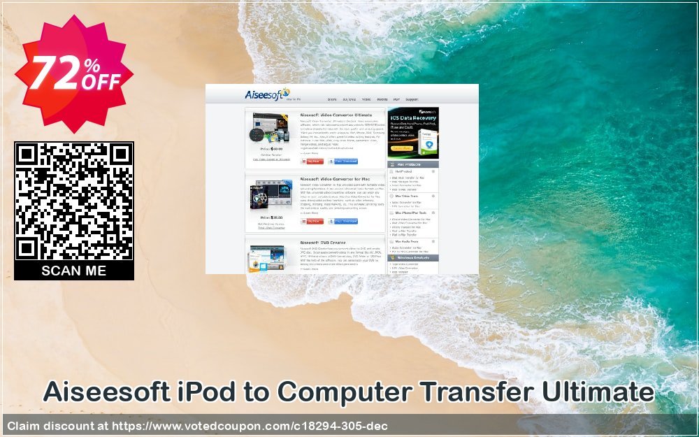 Aiseesoft iPod to Computer Transfer Ultimate Coupon, discount 40% Aiseesoft. Promotion: 