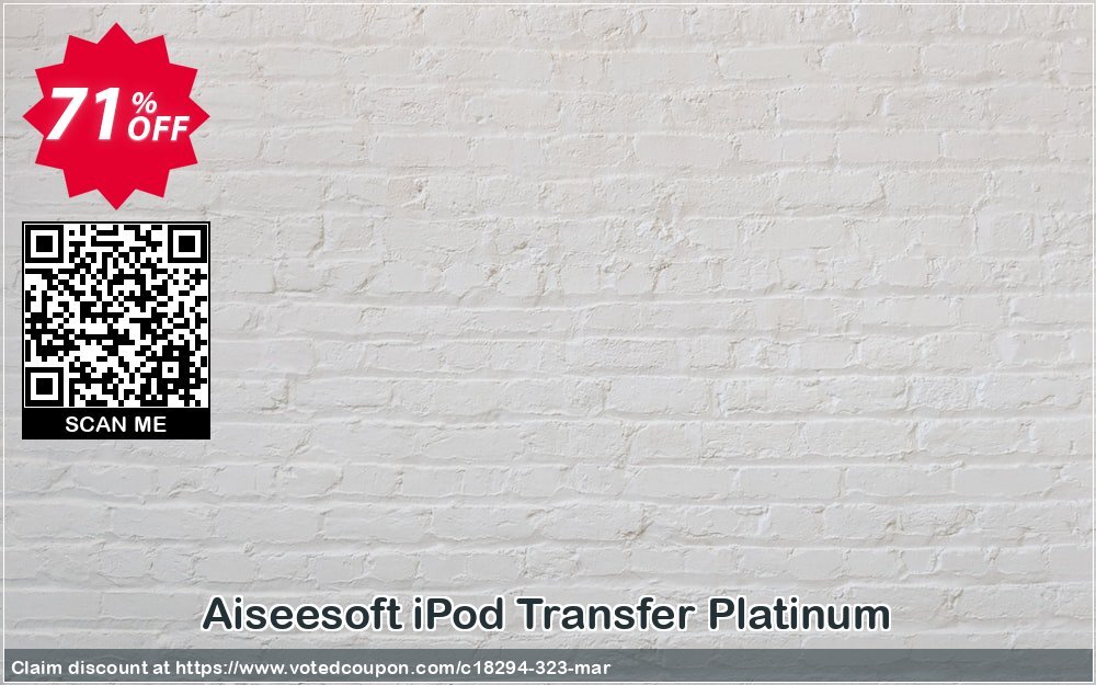 Aiseesoft iPod Transfer Platinum Coupon, discount 40% Aiseesoft. Promotion: 