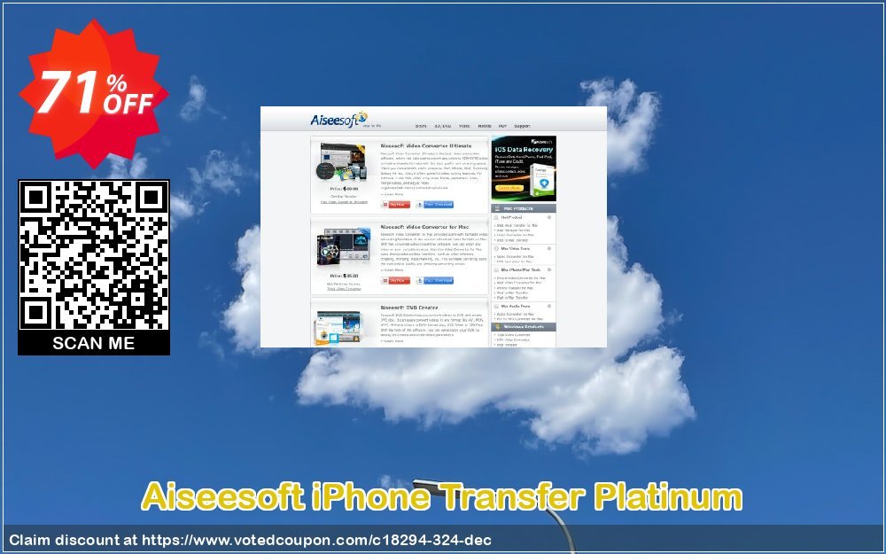Aiseesoft iPhone Transfer Platinum Coupon, discount 40% Aiseesoft. Promotion: 